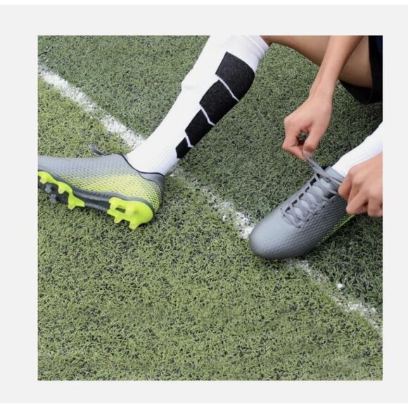 HAWKWELL Men's Athletic Soccer Cleats Outdoor Training GREY 11 - Picture 3 of 6